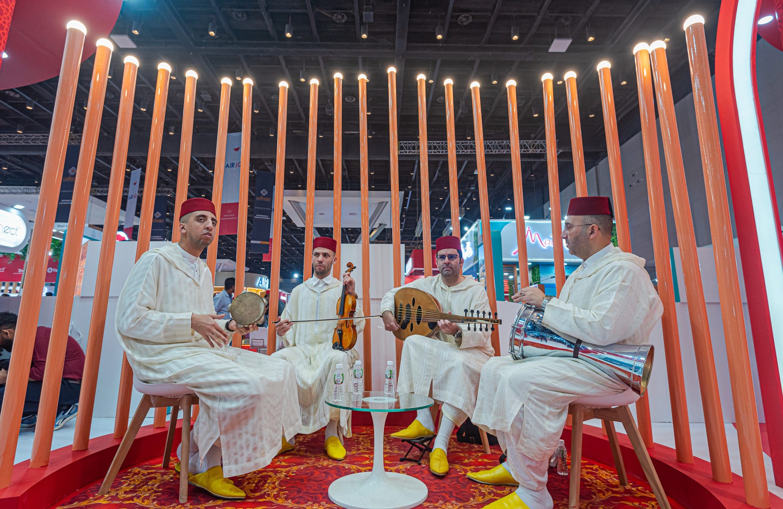 4-piece Moroccan Band at a booth for Morocco Tourism Authority by Design Desk