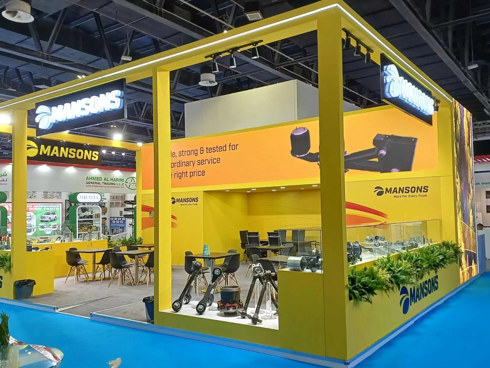 Custom exhibition stand designed and built for Manson at Automechanika Frankfurt
