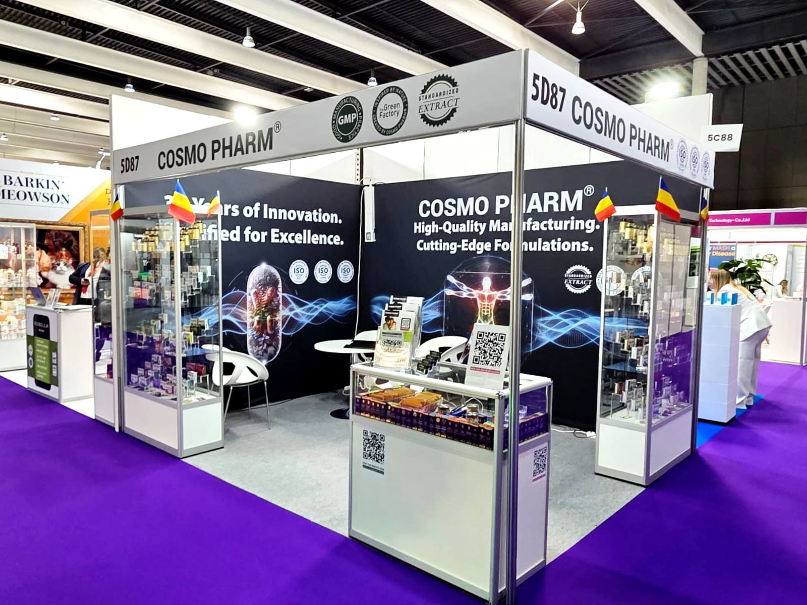 Booth build for Vitafoods Europe for Cosmo-Pharm